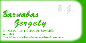 barnabas gergely business card